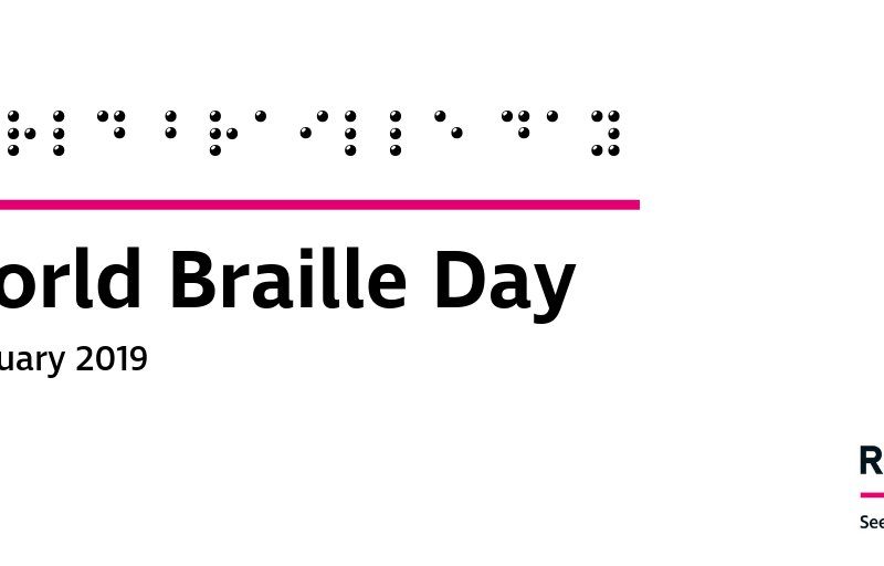 the words 'World Braille Day' also in braille