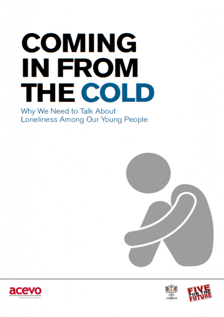 Report cover. It reads: Coming in from the cold: why we need to talk about loneliness among our young people