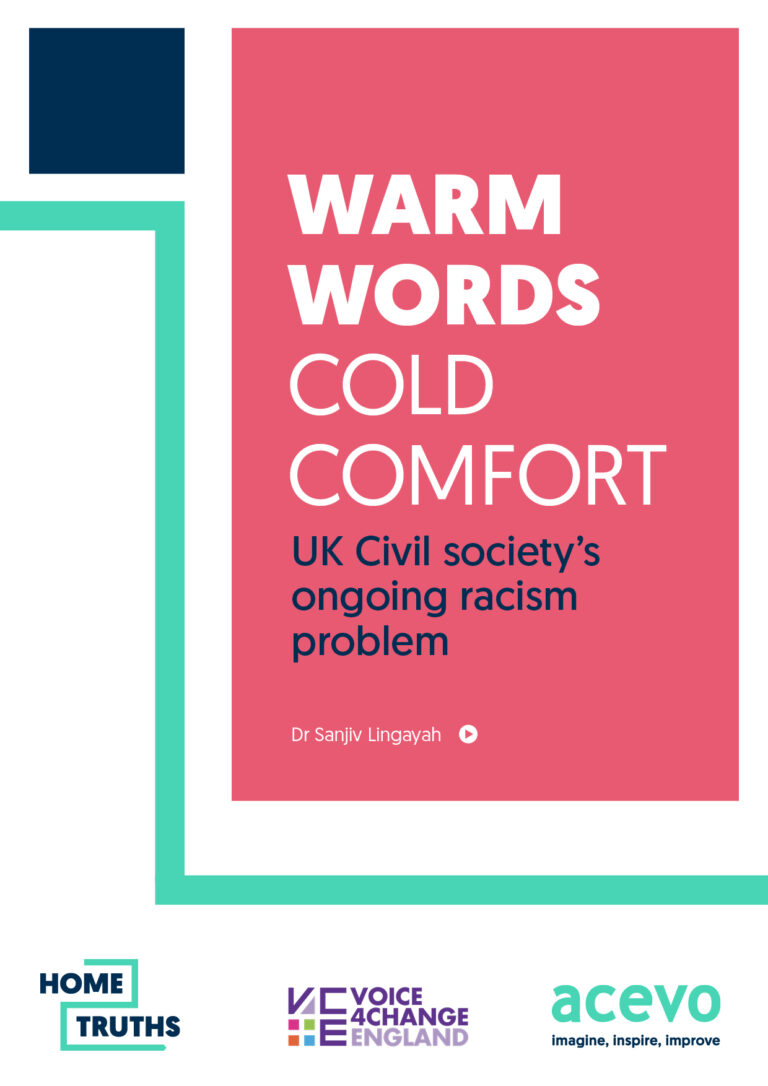 Cover of the report named Warm words, cold comfort