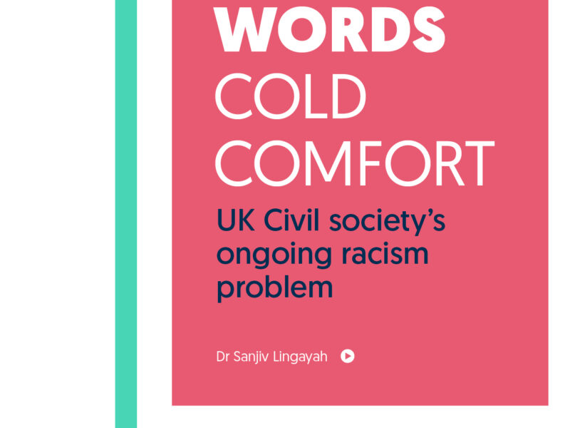Cover of the report named Warm words, cold comfort