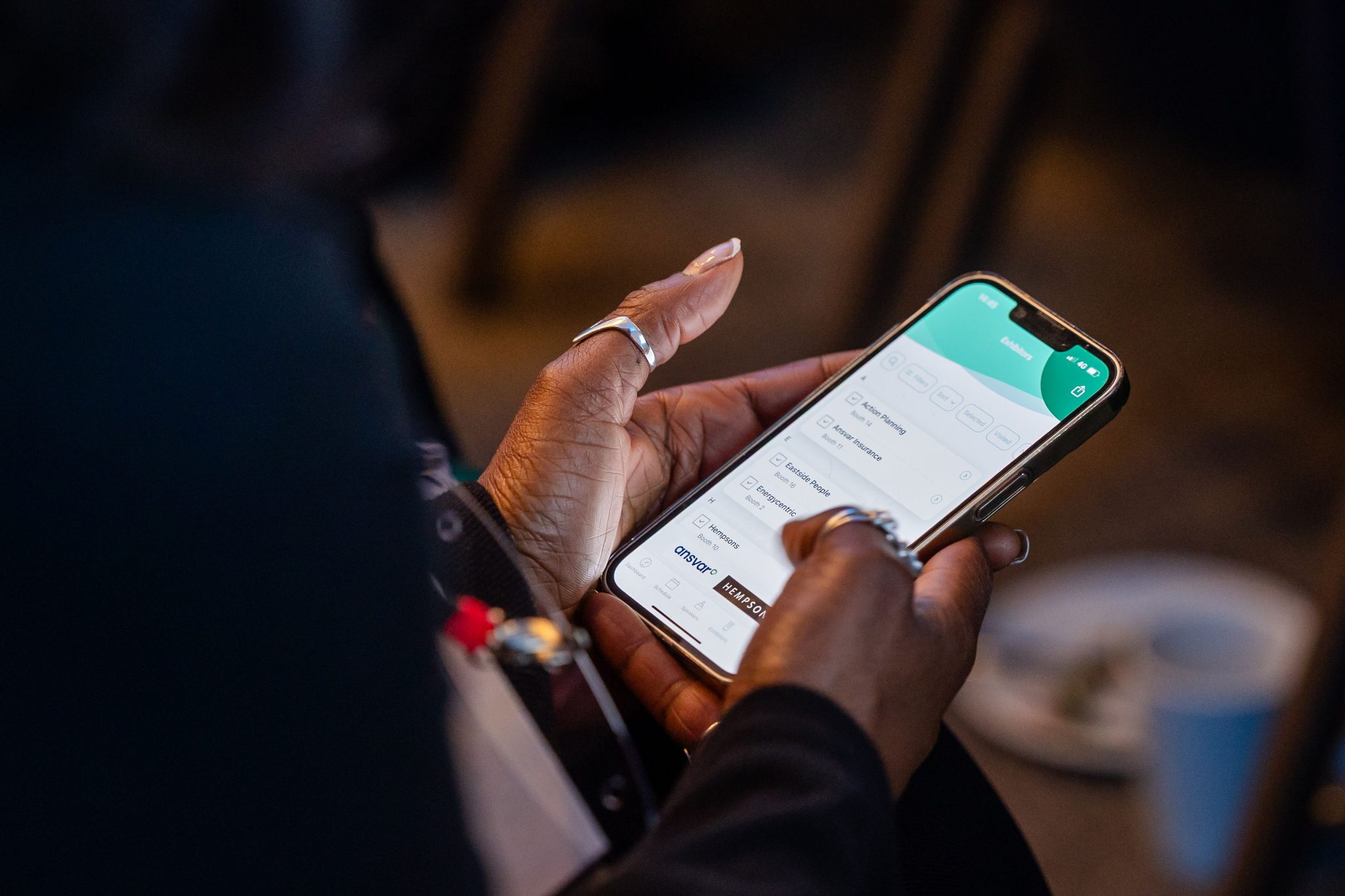 close up of a person checking their phone