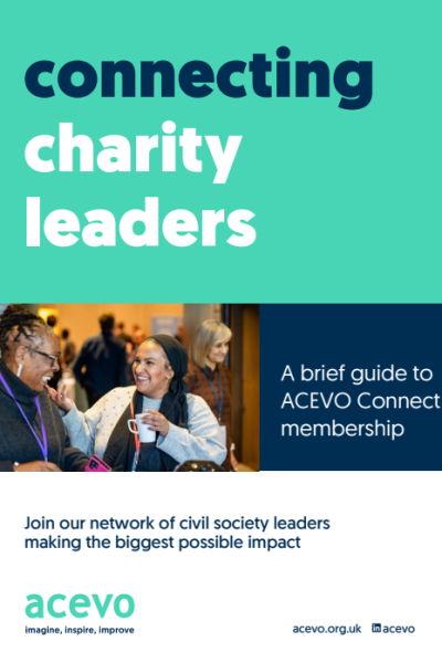 The front cover to 'A brief guide to ACEVO Connect membership'